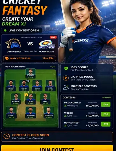 Cric7 (cric 7) fantasy cricket & matchday visual 3